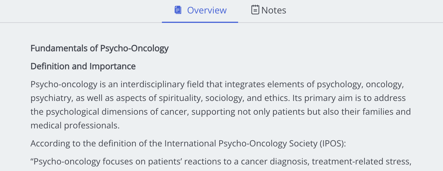 Psycho-Oncology: Strategies for Support and Acceptance